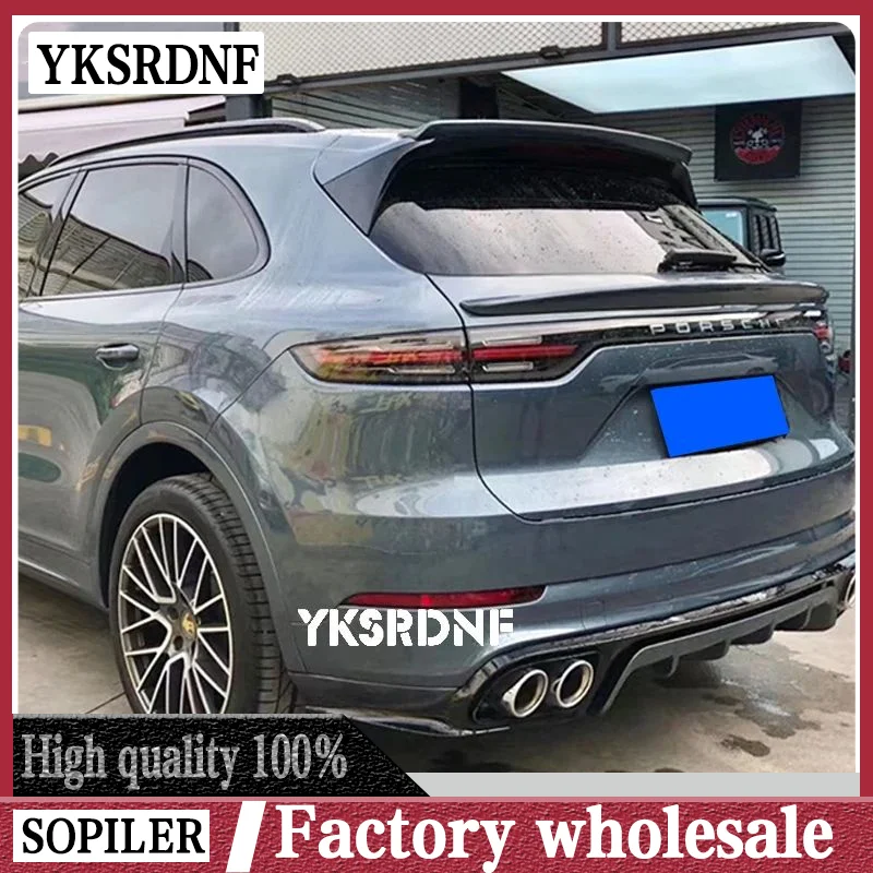 Carbon Fiber Car Rear Wing Trunk Lip Spoilers Special tail Fits For Porsche Cayenne 2018 2019 2022