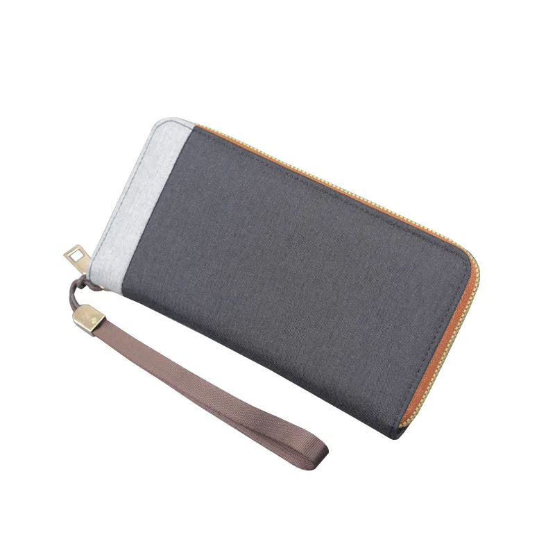 

Long Wallet For Men Canvas Zipper Solid Color Open Purse Multiple Card Slots Clutch Bag Purses Handbag For Man 2024 Fashion