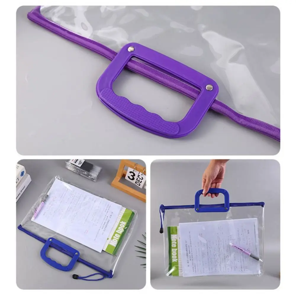 다기능 PVC 보관 가방 휴대용 방수 파일 가방 대용량 휴대용 봉투 폴더 선물