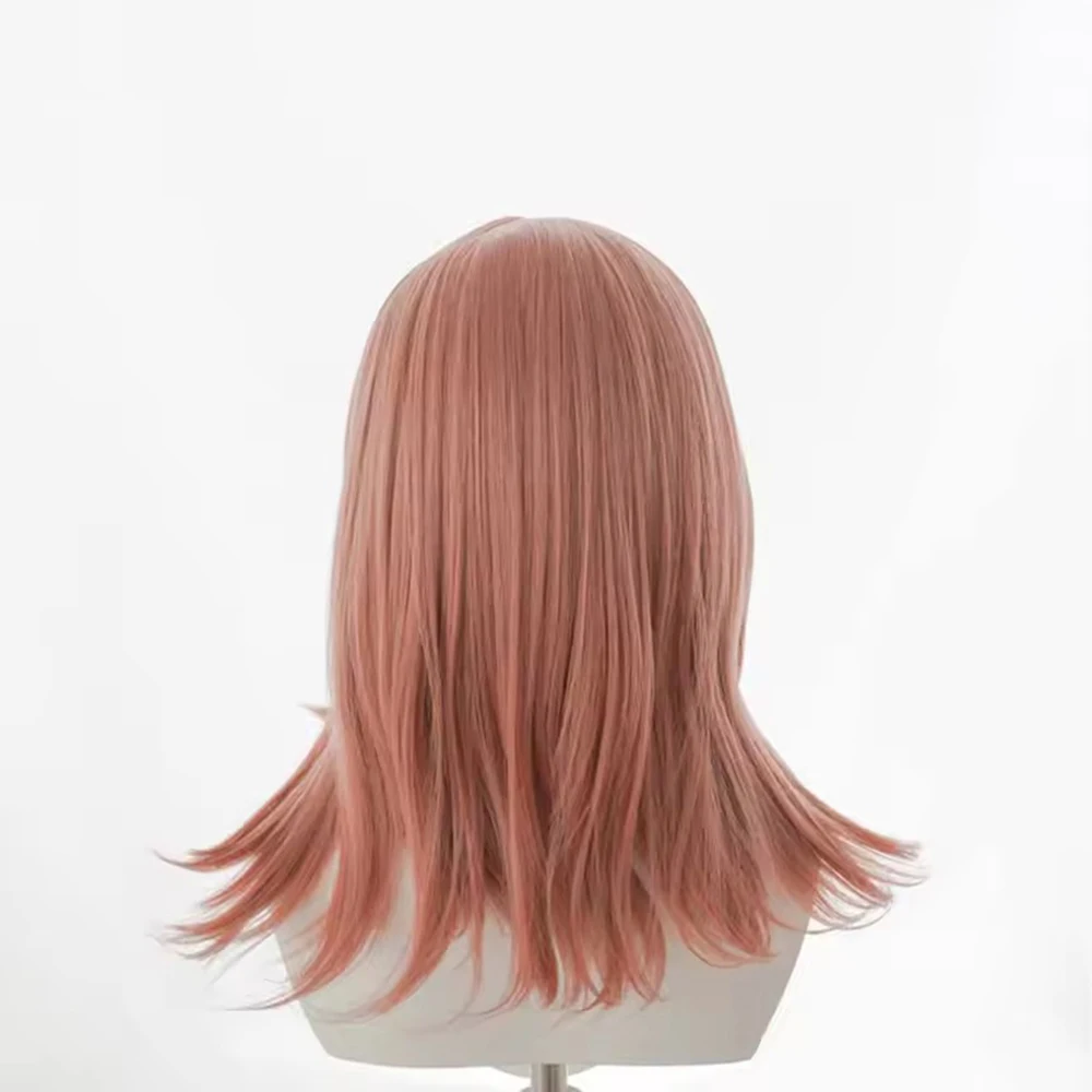 하나사토 미노리 코스프레 가발 하나사토 미노리 오렌지 내열성 합성 머리 가발