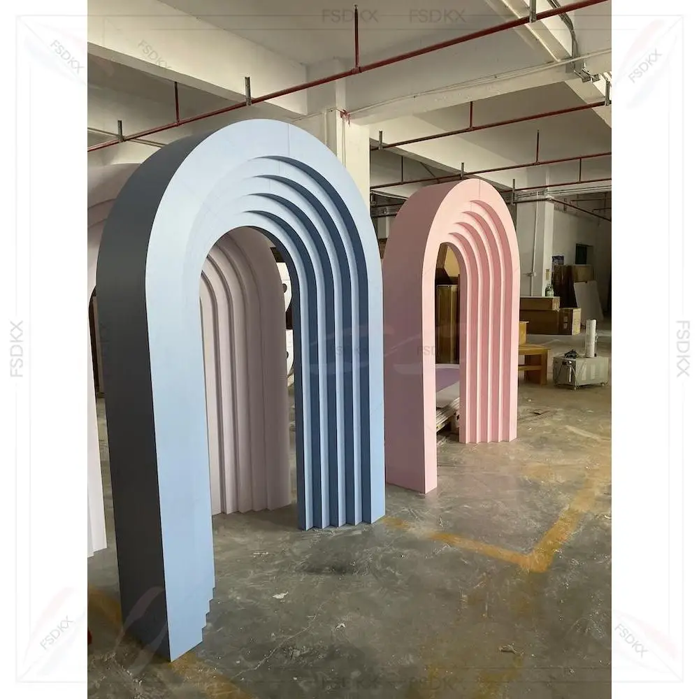 

Blue and White Multilayer Acrylic Arch Event Stage Decoration Wedding Entrance Flower Arch Backdrop Decoration