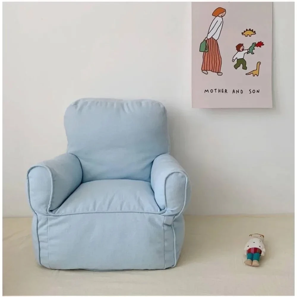 

Kids Chairs Children Sofa INS Bean Bag Plaid Canvas Mini Chair Kindergarten Seat Early Education Institution Baby Furniture Gift