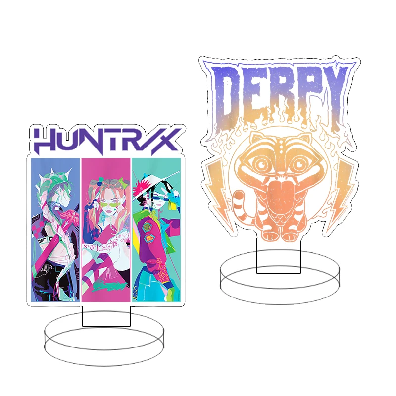 

Kawaii 15 см акриловая подставка аниме Hot Kpop Demon Hunters фигурка модель настольный орнамент Rumi Mira Zoey домашняя фигурка Декор фанаты подарки