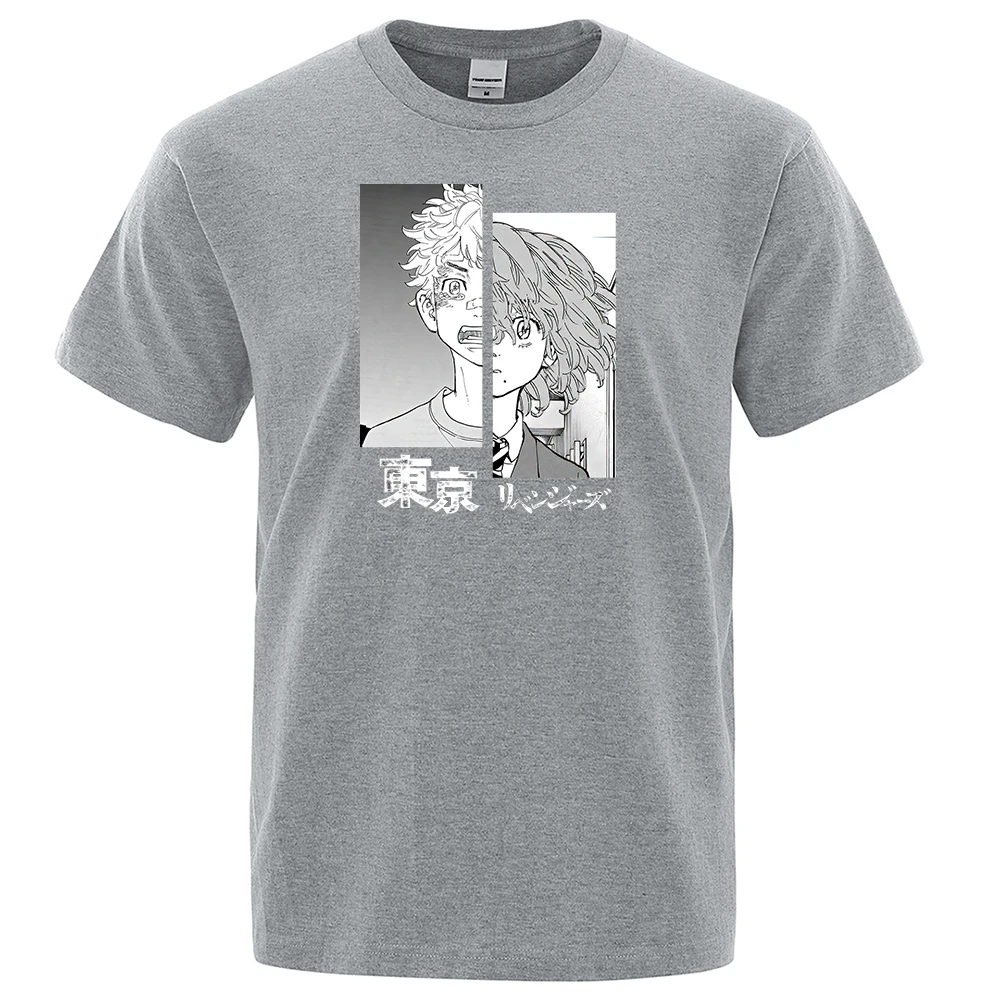 

Tokyo Revengers Tachibana Hinata Hanagaki Takemichi Print Tshirt Men Style Fit Top Retro Loose T Shirt Vintage Cool T-Shirt Male