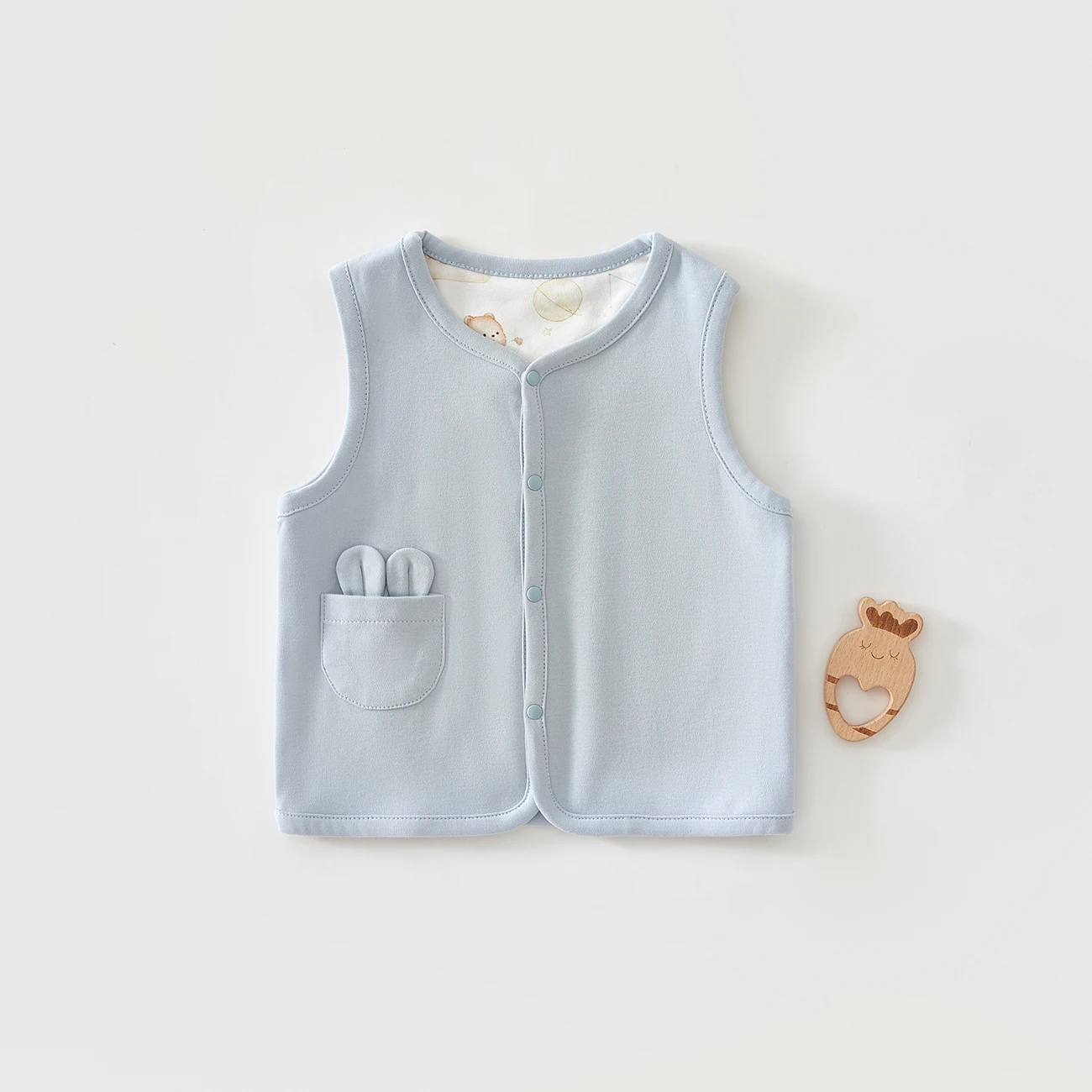 Baby Vest for Spring and Autumn, Newborn Infant Sleeveless Jacket, Unisex Baby Autumn and Winter Pure Cotton Vest, Children's Small Vest