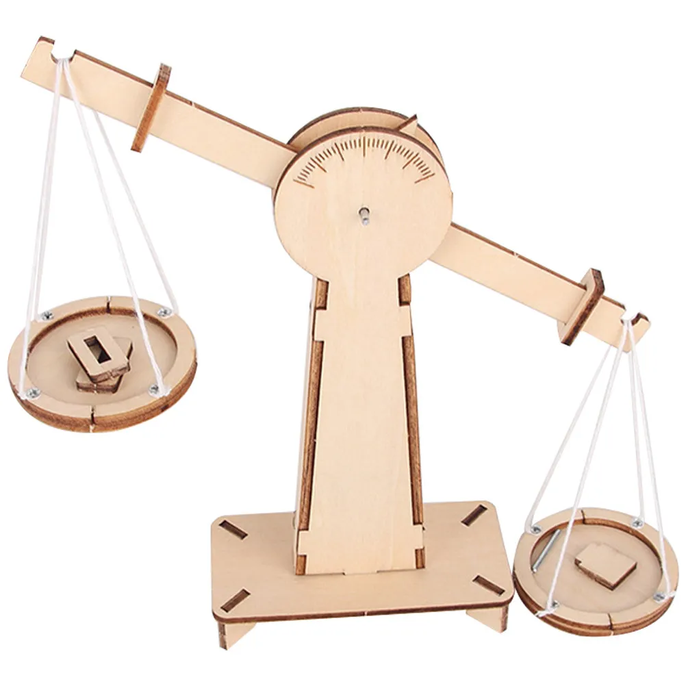 Balança de Equilíbrio de Madeira Feita à Mão, Projeto Educacional DIY para Crianças, Brinquedo Interativo de Artesanato
