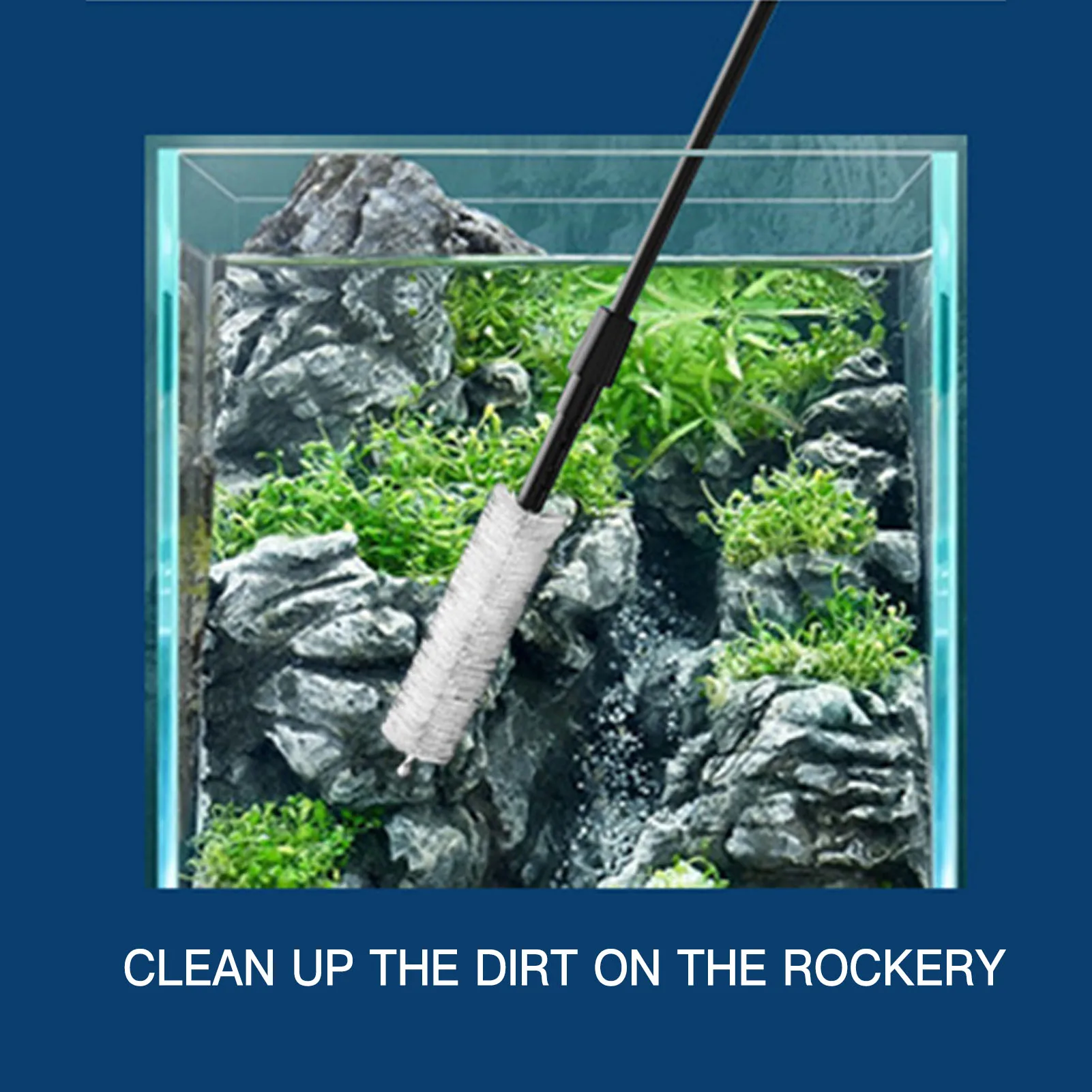 Long Handle Fish Tank Cleaners Efficient Easy Cleaning Fish Tank Scraper for Family Friends Neighbor Gift