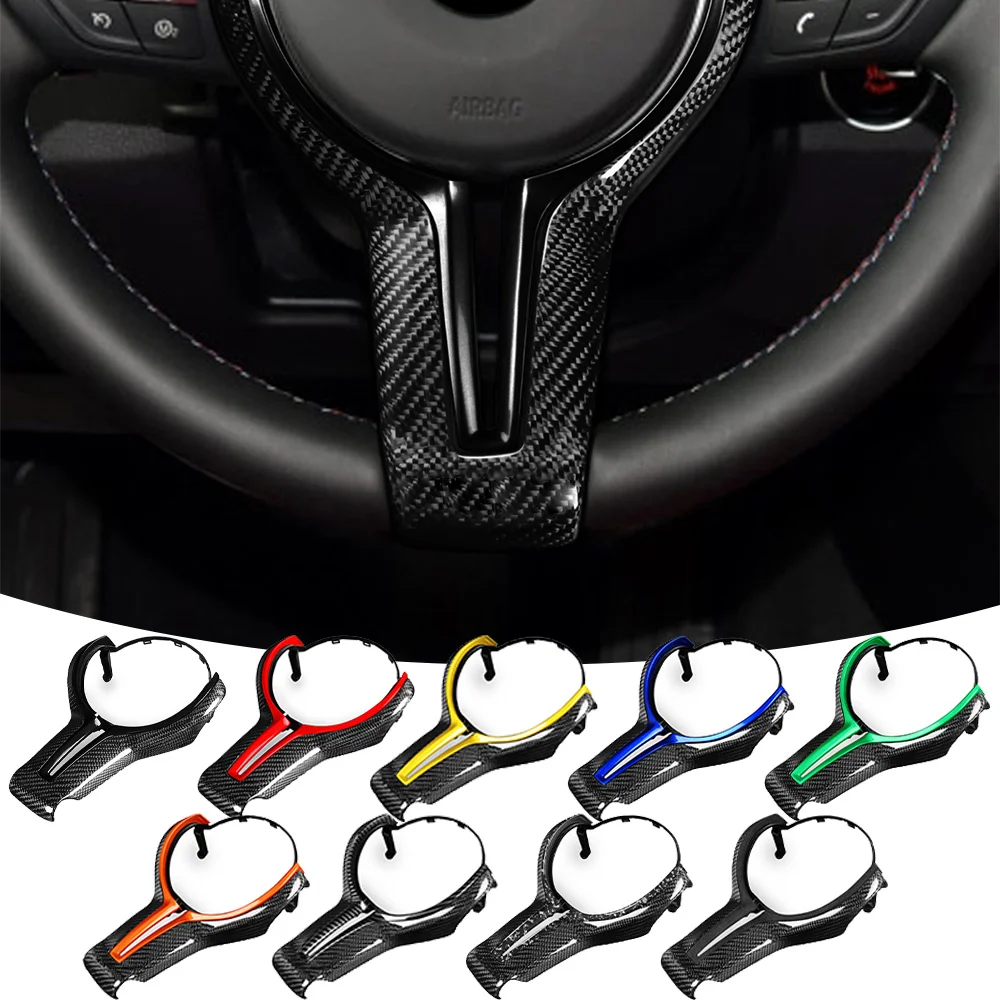 

M power Steering Wheel Covers Car Carbon Fiber M sport Steering Wheel Trim for BMW M2 F87 M3 F80 M4 F82 M5 F10 M6 F06