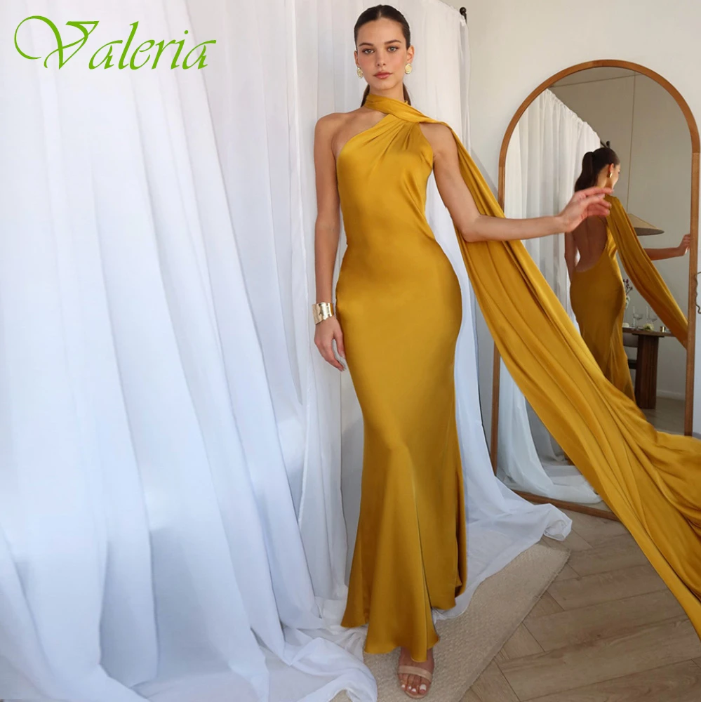 

Customized Mermaid Halter Sleeveless Elegant Delicate Evening Dress Sparkly Sexy Celebrity Gowns Fashion High Quality Prom Dress