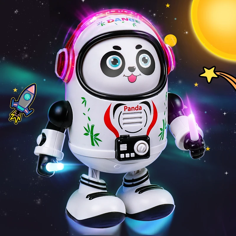 Space Panda Toy Baby Electric Swing Robot Male Girl Child 3 Months 1 Year Old Who Can Sing and Dance