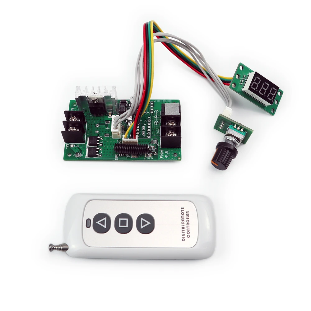 12V 24V 433M Wireless Remote Control DC Motor Speed Controller PWM Stepless Switch 5A Control
