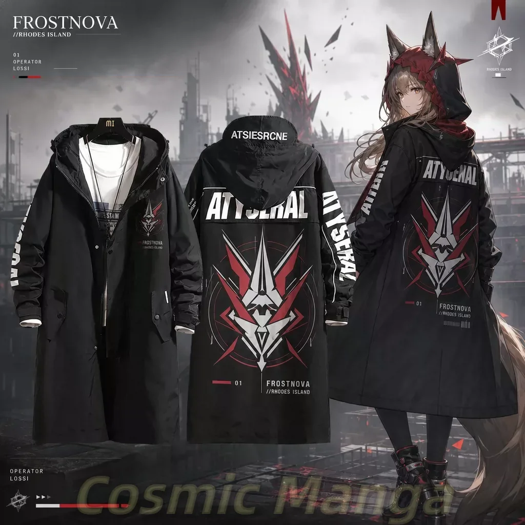 Role Play Game Arknights:Endfield Rossi Cosplay Long Trench Coat Jacket Fashion Casual Cool Windbreaker Clothing Halloween Gift