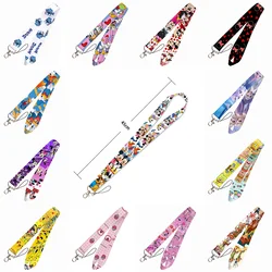 Cute Cartoon Anime Student Lanyard For Key Keychain Badge Holder ID Credit Card Pass Hang Rope Lariat Phone Charm Gift Wholesale