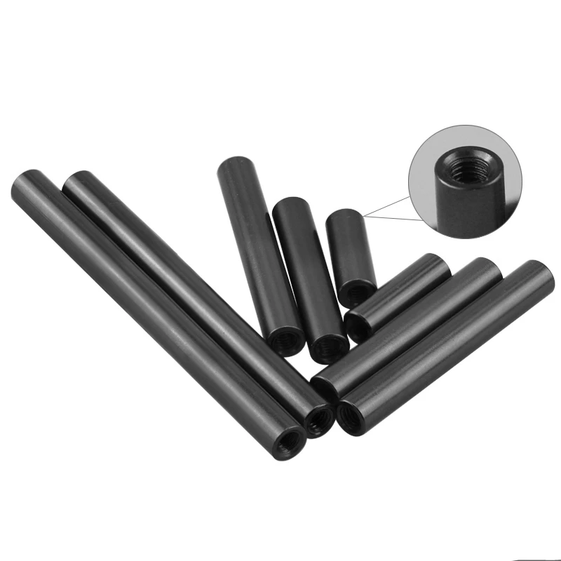 Espaçador de espaçador redondo de alumínio preto, espaçamento parafusos, RC peças, M3 coluna Post, M3 * 6mm, 8mm, 10mm, 12mm, 15mm, 20mm, 25mm, 30