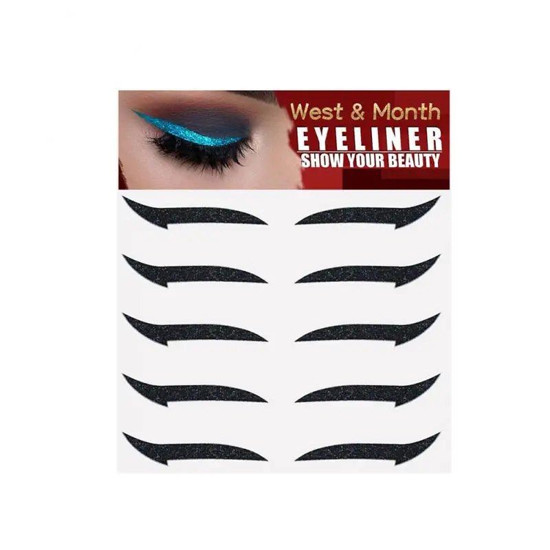 Impermeável pálpebra dupla linha adesivos, glitter eyeliner adesivo set, maquiagem dos olhos reutilizável, auto-adesivo, acessórios de beleza