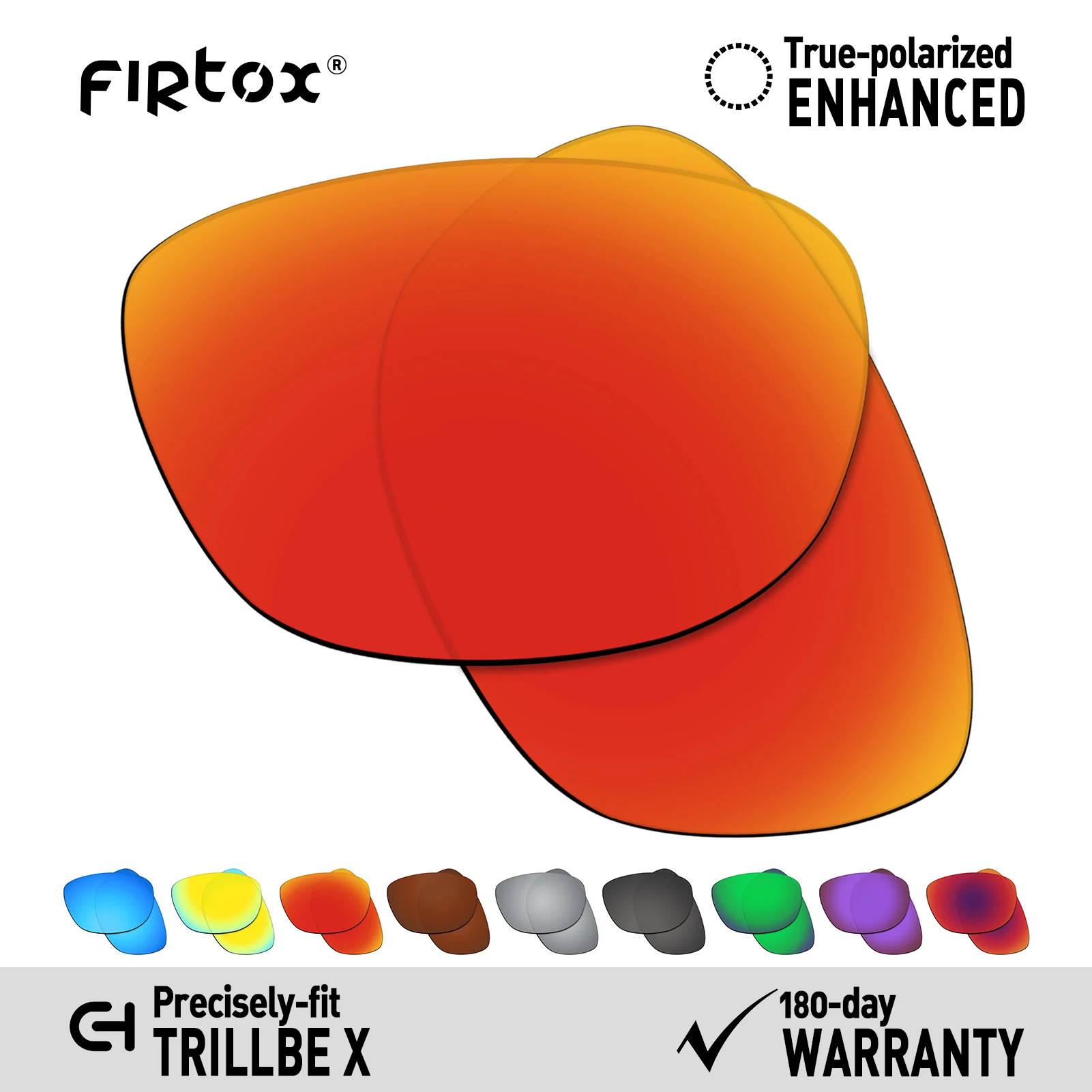 Firtox True UV400 Polarized Lenses Replacement for Oakley Trillbe X OO9340 Sunglasses (Lens Only) - Multiple Colors