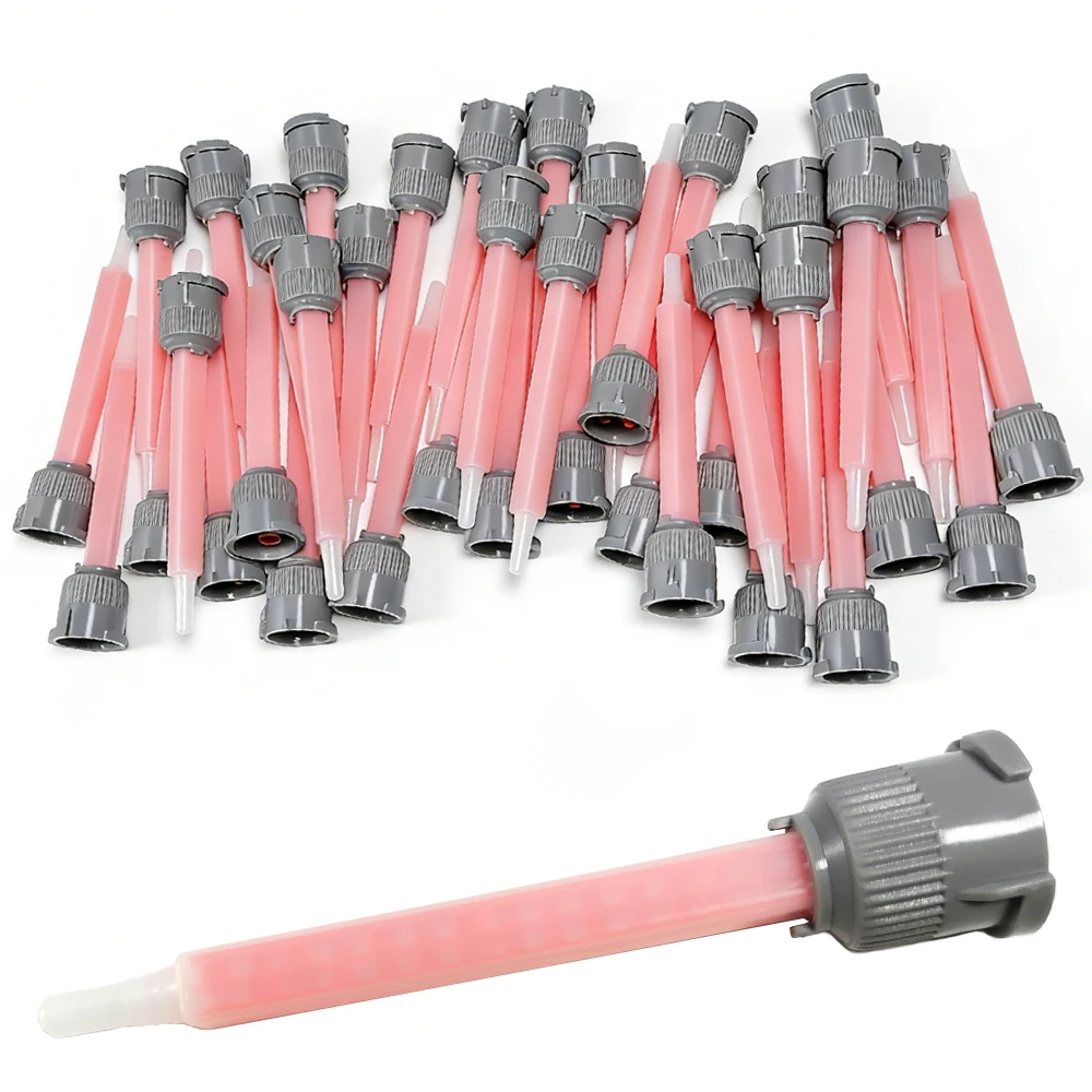 10:1 Square Static Mixing Nozzle Matte Opaque Mix Tip for 50ml AB Epoxy Resin Adhesive Dual Cartridge Glue Gun Dispenser