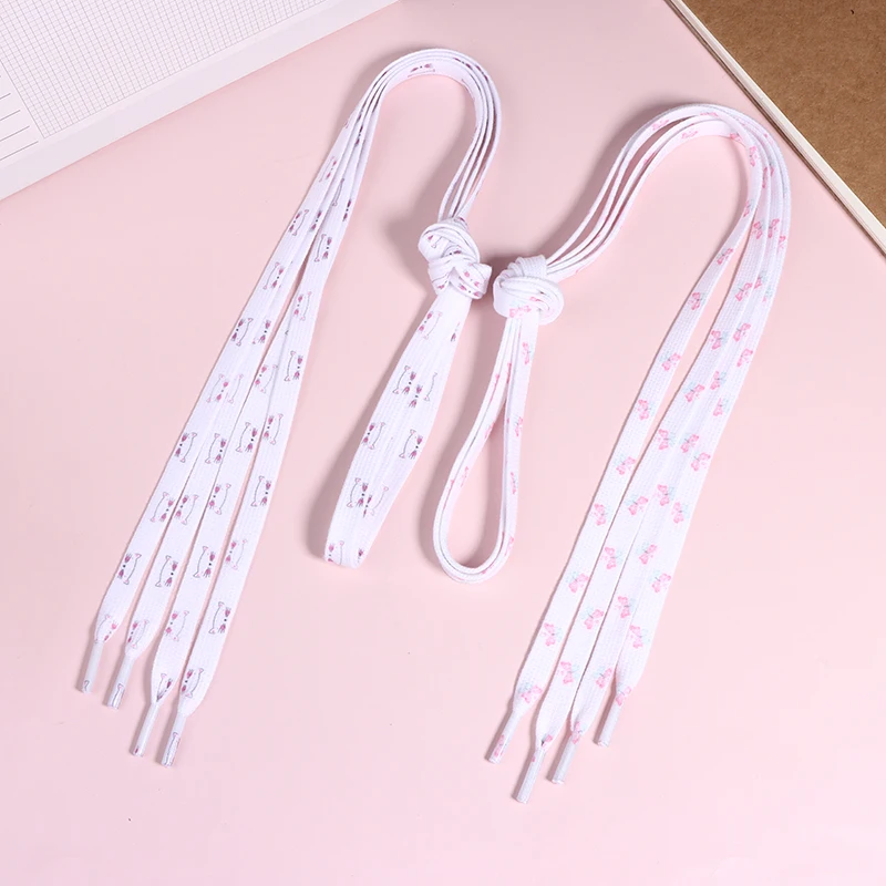 1 Pair Kawaii Anime Cartoon Fashion Flat Shoelace 120cm Accessory Gift Toy