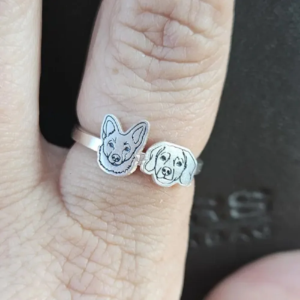 Sipuris Personalisierter Haustier-Fotoring für Frauen, Edelstahl, personalisierter Hunde- und Katzen-Gedenk-Modeschmuck, Geschenke für Tierliebhaber – Detail 10