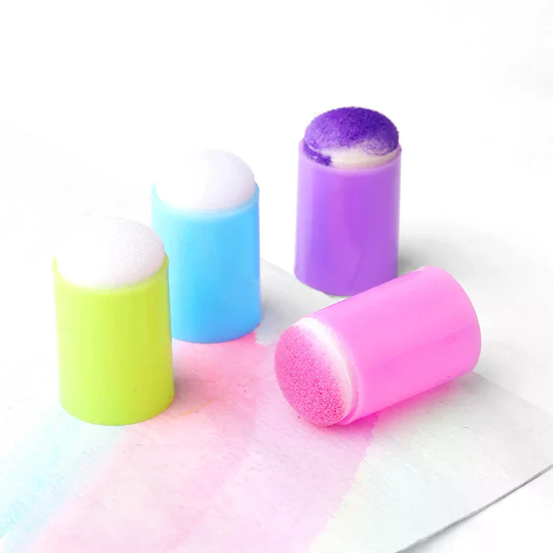 Dedo daubers esponja pintura facial espuma 32 peças conjunto de artesanato pintura corporal desenho esponja dauber giz