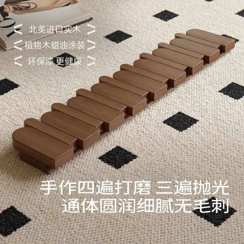 Wood Concealed Folding Wall Coat Rack 45° Tilt Anti-Slip Hook Design Wall Hanging Organizer Hat Bag Key Holder Entryway Decor