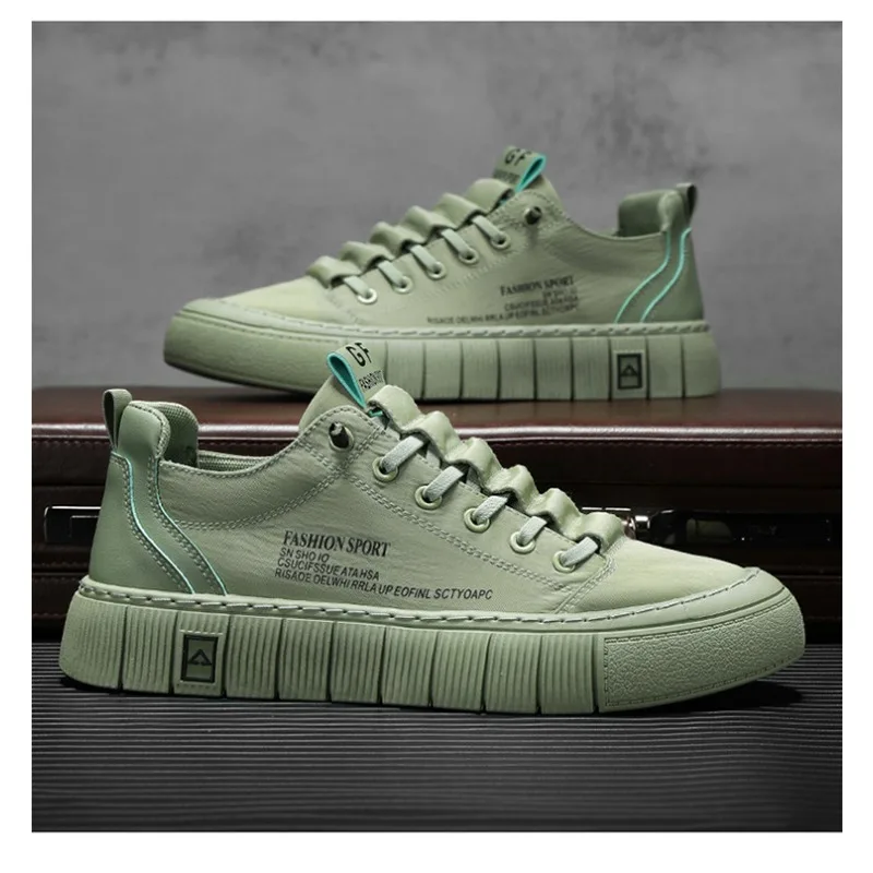 

Outdoor Green Men Casual Shoes Ice Silk Canvas Shoes for Men Walking Shoes Sneakers Male Breathable Footwear Tenis Hombres