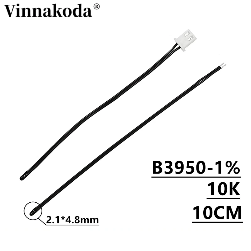 1PCS B3950 10K NTC Thermistor Temperature Sensor - Small Flexible Cable, Small Droplet Air Temperature Probe, L10CM