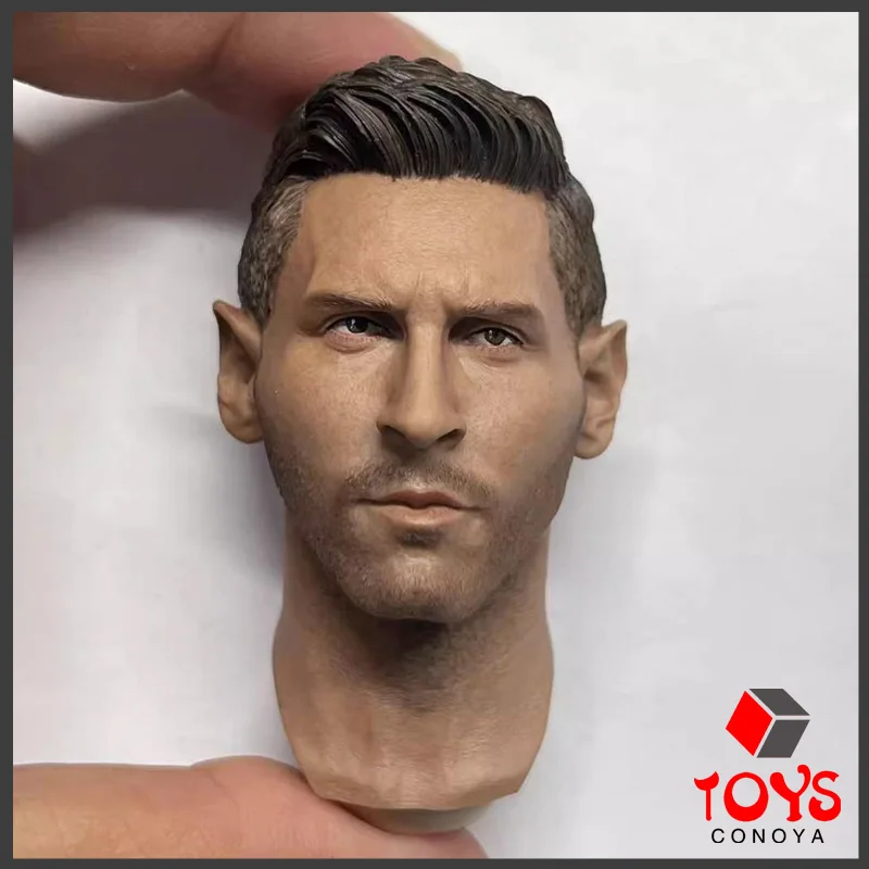 1/6 Scale Leo Messi Head Sculpture PVC Head Carving Model Fit 12'' Male Soldier Neckless Action Figure Body Dolls