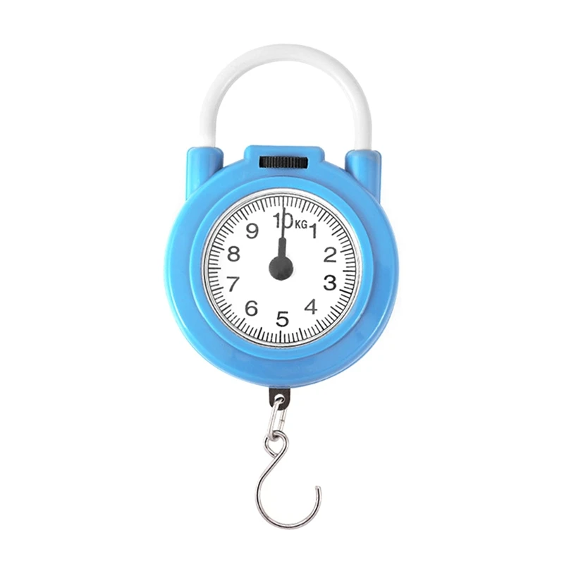 10Kg Portable Mechanical Dial Scale Hanging/Fish/Kitchen Scale Hanging Hook Multi-Purpose Scale For With Tape Meas