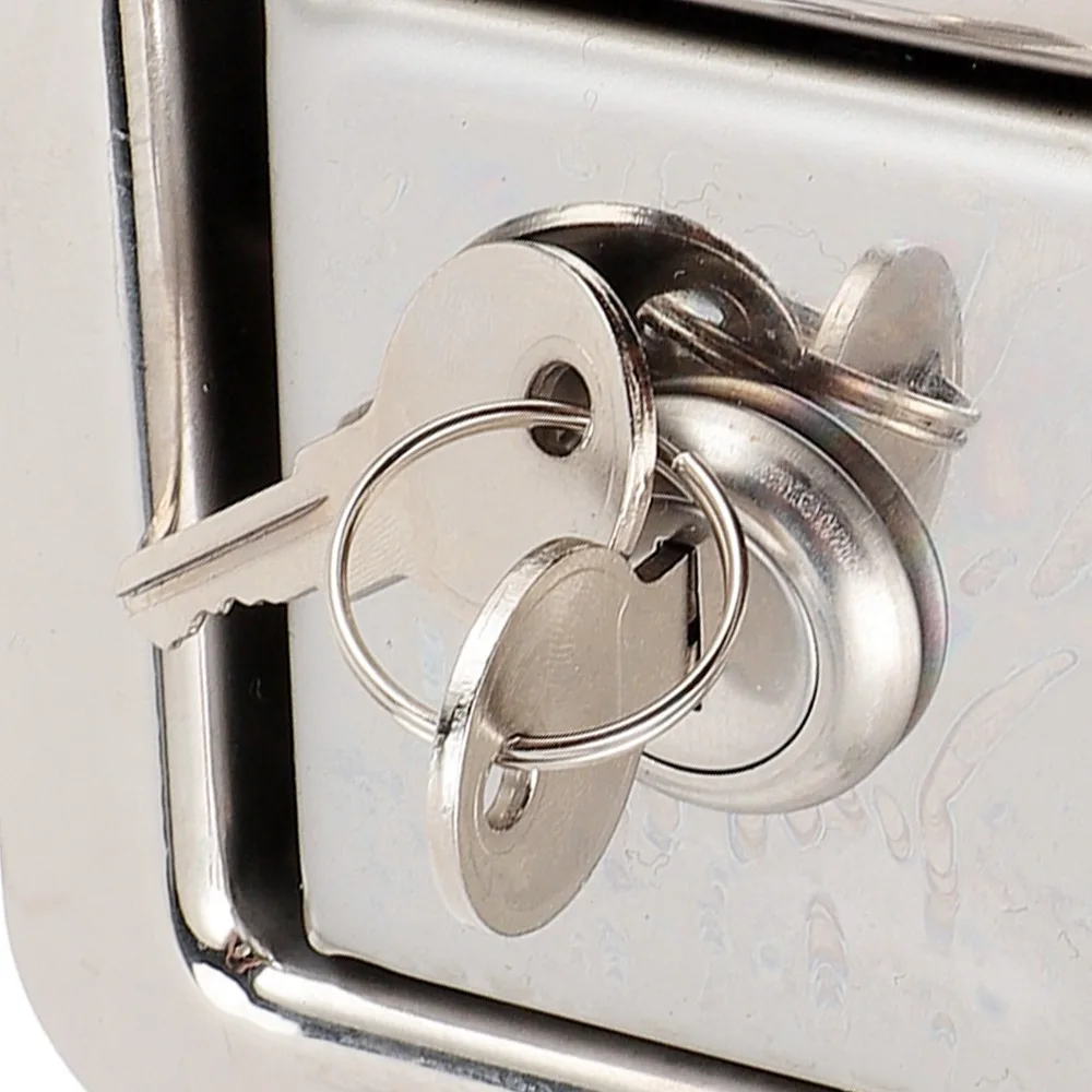 2 set Portable Stainless Steel Tool Box Latch Rustproof High Strength RV Handle Latch Paddle Latch Handle Truck Toolbox