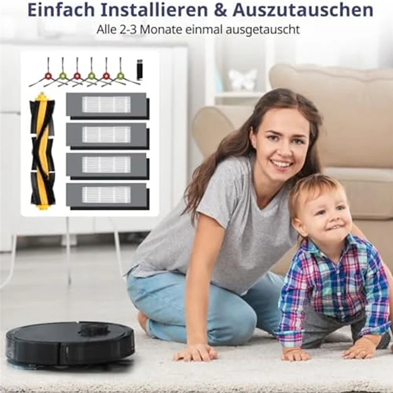 ~ مجموعة واحدة من ملحقات قطع الغيار المتينة لـ Ecovacs Deebot N8، T8، قطع غيار لـ Ecovacs T8 MAX، T9+، Ozmo 950 920