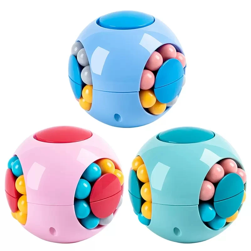 

Rotating Magic Ball Beans Cube Fingertip Fidgeted Toys Stress Relief Spin Bead Puzzles Brain Burning Game For Adults Kids