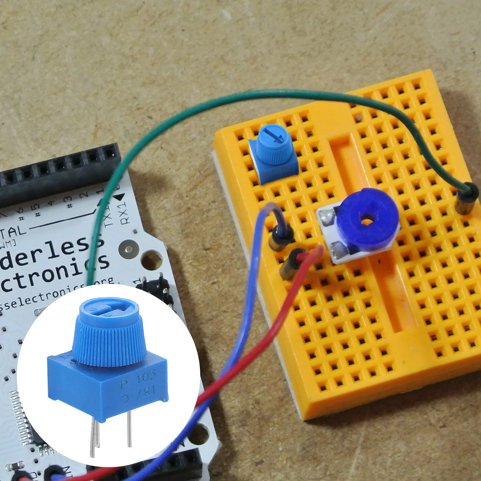 10Pcs Potentiometer Resistor Adjustable Knob Breadboard Through Hole High Precision Electronic Component
