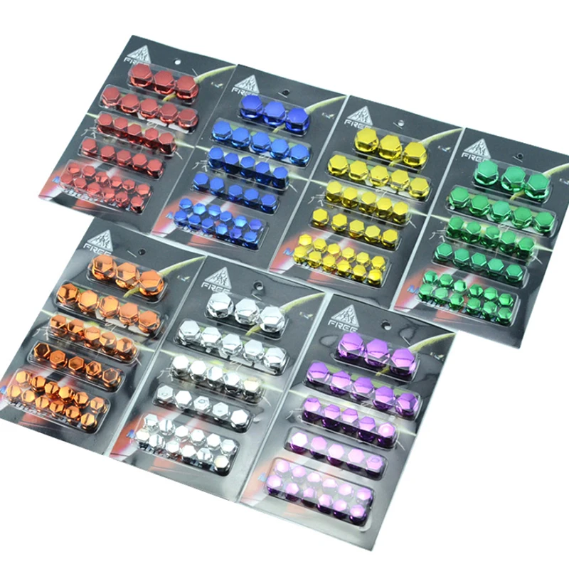 30Pcs Motorcycle Modified Parts Head color chrome plated Screw Cover Decor Screw Cap Parts