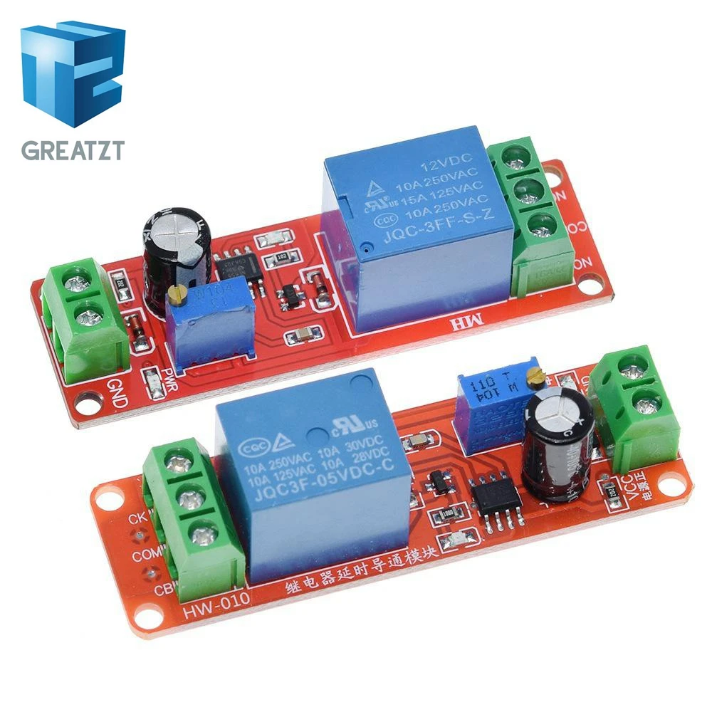 NE555 Timer Switch Adjustable Module Time delay relay Module DC 5V / 12V Delay Connect / Disconnect   relay shield for arduino