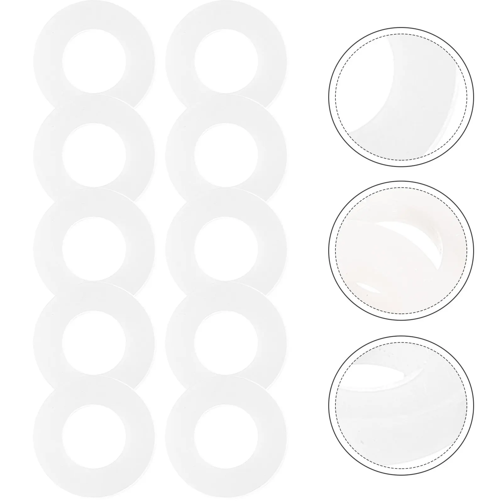 20Pcs Drum Washers Plastic Protection Snare Drum Set Accessories Replacement Pads for Percussion Instrument Kits