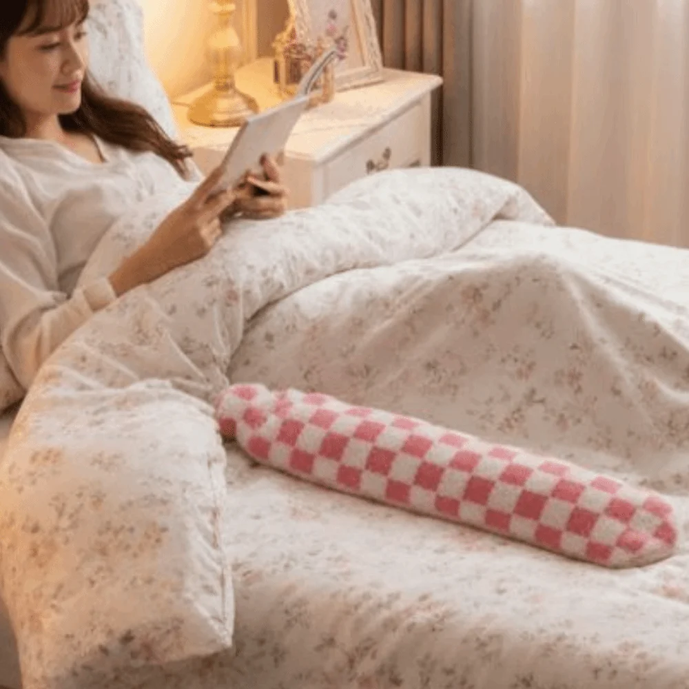 

Thermos Bottle 55/75cm Hot Water Bottle Extra Long Water-filled Warm Water Bag Anti-scalding Removable Belly Warmer Gifts