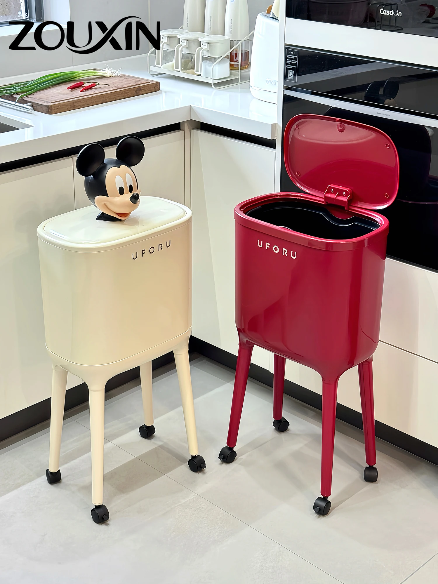 

Большое мусорное ведро для кухни с крышкой, мобильное, не требующее наклона, с высоким эстетическим дизайном, гигиеничное, для семьи и личной гигиены