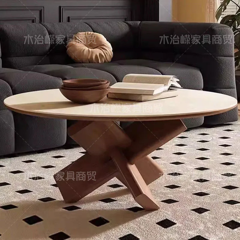 Wooden Big Size Coffee Table Round Decoration Clear Lounge Aesthetic Safe Side Table Living Room Kaffee Tische Unique Furniture