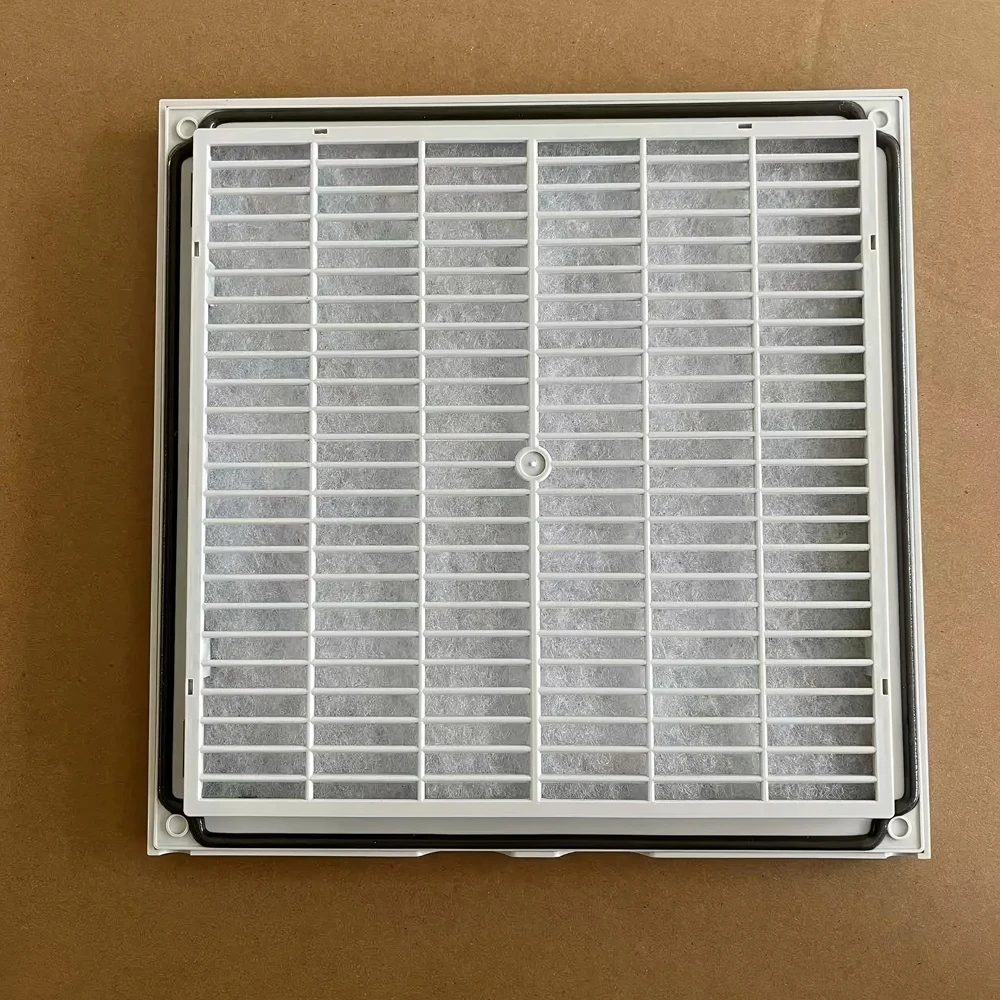 255*255 مللي متر لوحة فلتر الهواء ، ملحقات المعدات الإلكترونية منخفضة الضوضاء مروحة التدفق المحوري غطاء شاشة التبريد مرشح FK3325