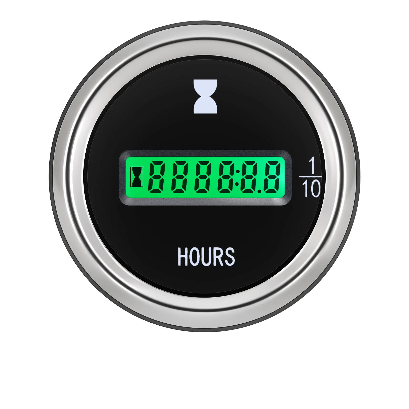 Green LED Digital Hours Gauge Counter DC12V24V Electronic Motor Diesel Engines Clock for Motorcycle Car Marine Boats Universal