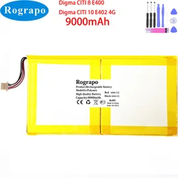 New 3.7V 9000mAh Battery For Digma CITI 7 8 10 E401 E400 E402 CS7234PL ET4013EW 34.2Wh Tablet PC 5 Wire +Free Tools