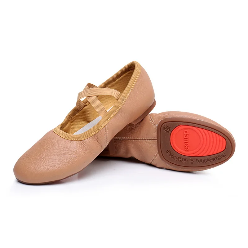 1 par/lote, zapatos de baile de cuero genuino a la moda para mujer, zapatos suaves de baile modernos para mujer