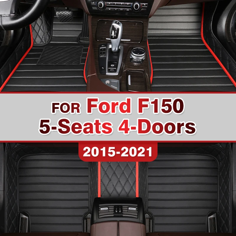 

Car floor mats for Ford F150 (Four Doors) 2015-2021 20 19 18 17 16 Custom foot Pads automobile carpet cover interior accessories