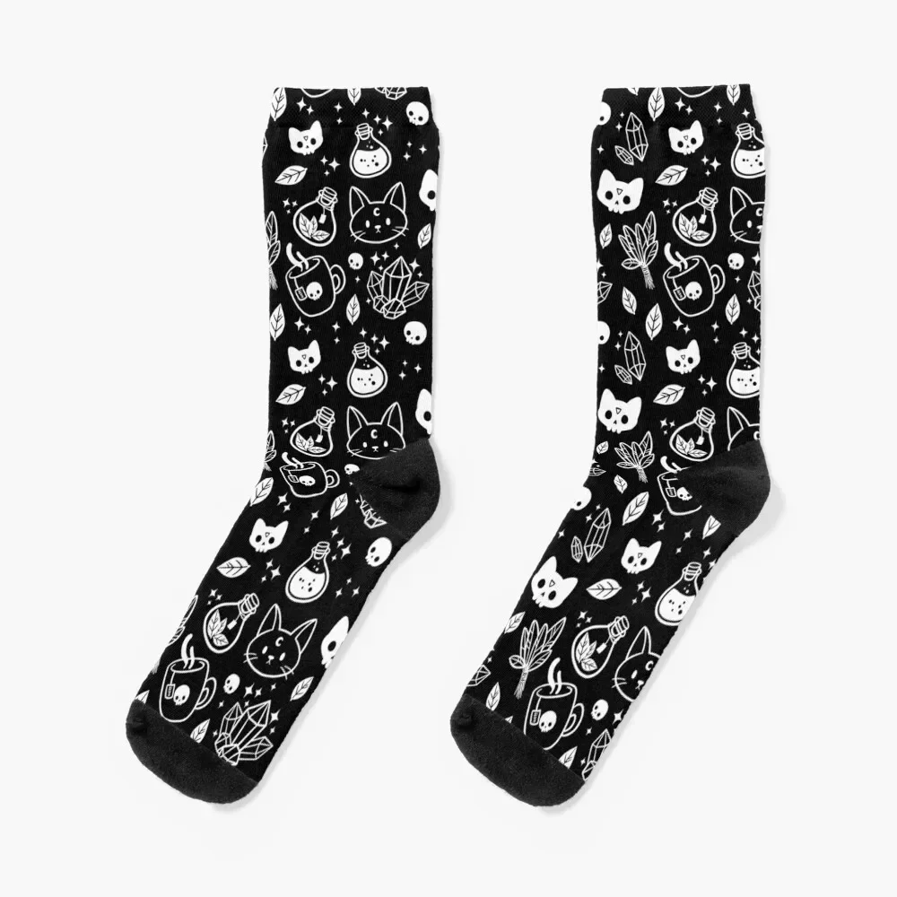 

Herb Witch // Black and White | Nikury Socks warm winter hiphop Hiking boots Men's Socks Luxury Women's