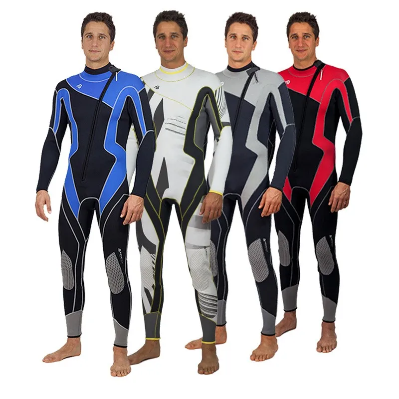 

3MM Neoprene Wetsuit Men Plus Size One-Piece Suits Keep Warm Surf Scuba Diving Suit Fishing Spearfishing Kitesurf Men WetSuit