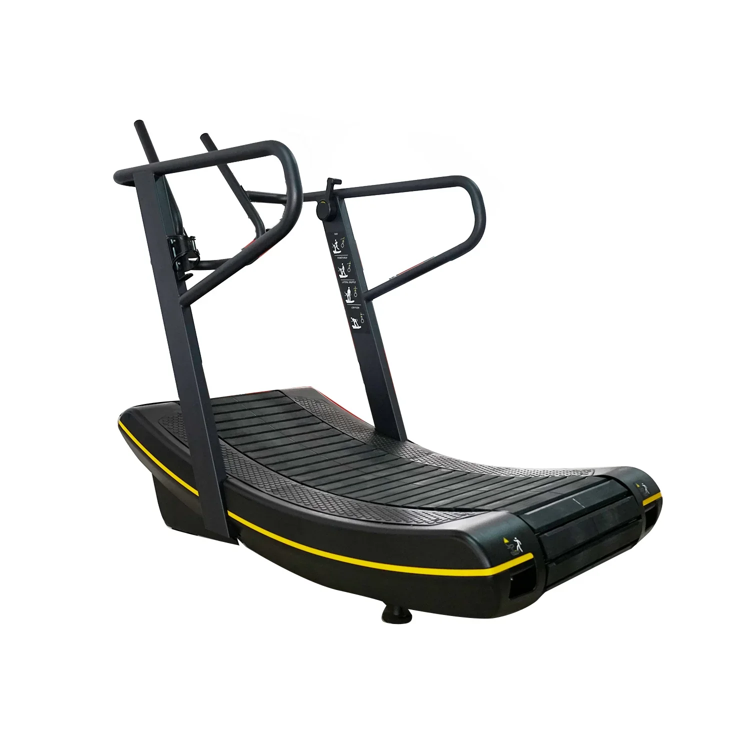 2024 Hot Selling Non powered Mechanical Running Machine Motorized Gym Home Unassisted Curved Treadmill for Walking