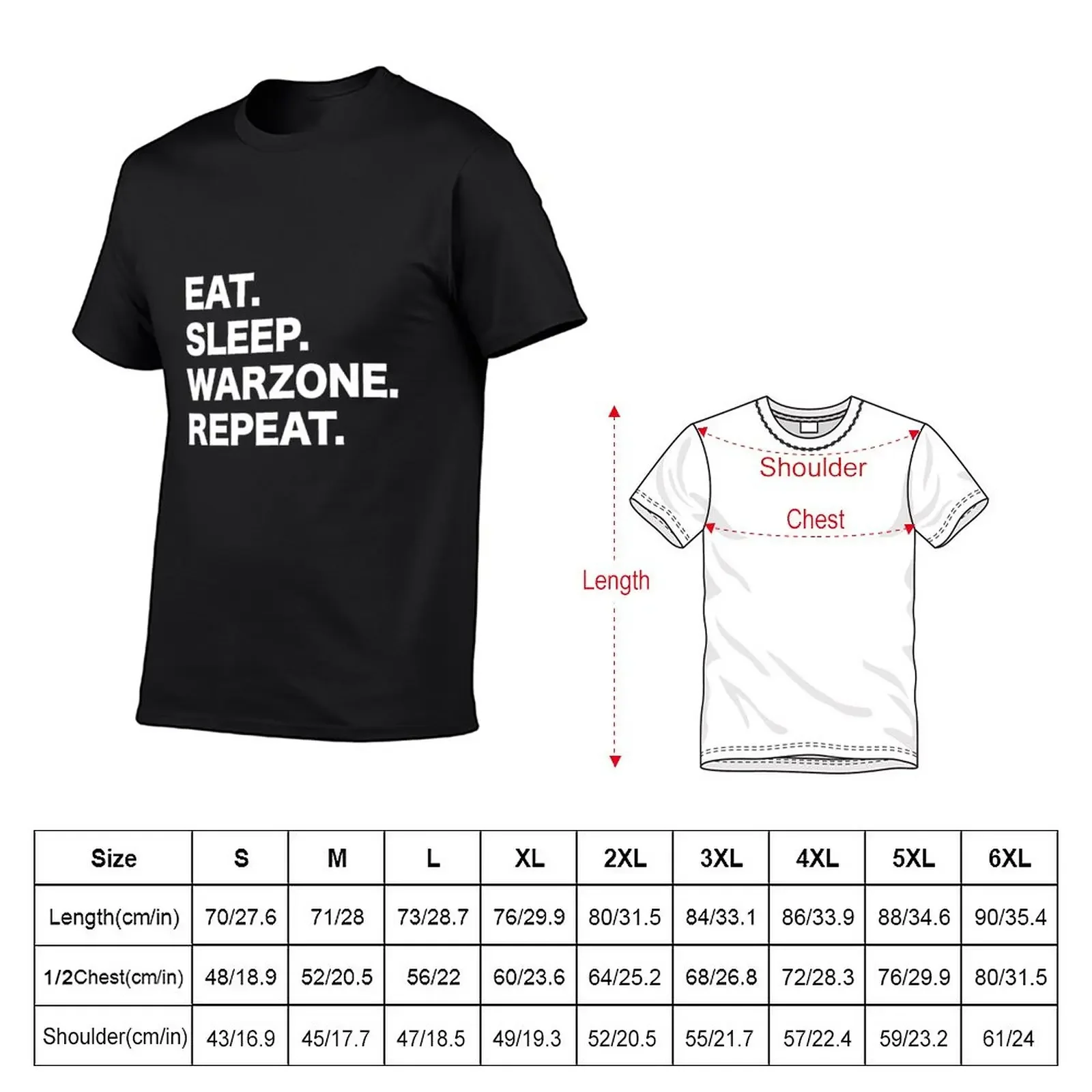 Eat. Sleep. Warzone. Repeat. T-Shirt summer clothes cute clothes t shirts for men graphic