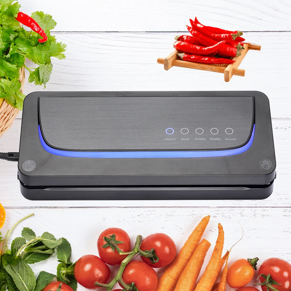 

2024 New Arrival Food Saver Vacuum Food Sealer Machine for Household use with roll storage compartment free bags