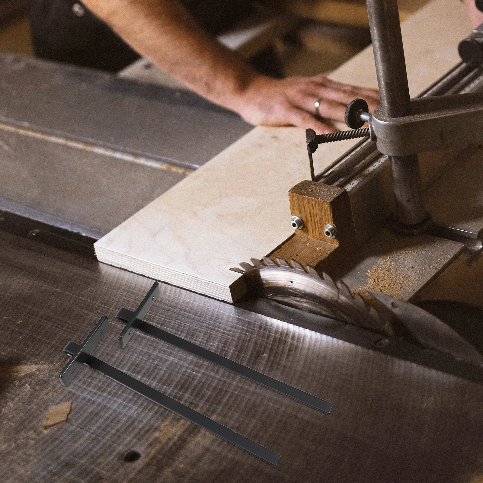 

2pcs Circular Fence Adjustable Rip Guide For Precision Woodworking Saw Guide Cutting Tool Accessory